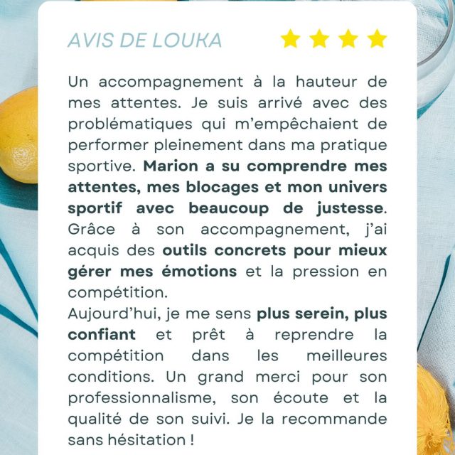 Vos mots sont précieux. 💛  Ils m’aident à affiner ma façon de vous accompagner et permettent aussi aux personnes qui hésitent encore à se faire une idée de ce que l’on vit en séance.  Merci pour votre confiance.